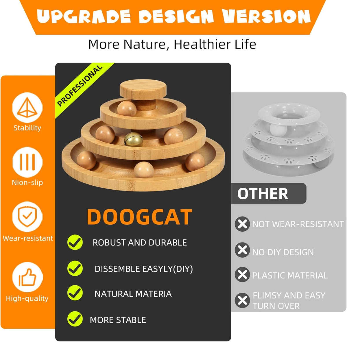 Cat Ball Track Toy, Kitty Toys Roller - Large - Standard - image 2