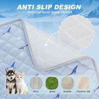 Cooling Mat for Dogs, Cooling Mat for Cats, Breathable Gel-Free - 21"x27"(S) / Gray - image 4