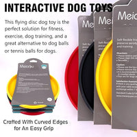 Dog Flying Disc, 3 Pcs Competition Dog Flyer Toy, Soft Indestructible Rubber Lightweight Flying Discs Toy for Dogs - Floats On Water, Gentle On Teeth and Gums