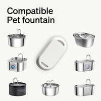 PETLIBRO 4 Pack Replacement Filters for Stainless Steel Cat Water Fountain PLWF003 / PLWF006, Adjustable Water Flow Pet Fountain, Super Quiet Dog Water Dispenser