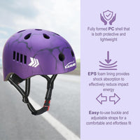 KAMUGO Kids Bike Helmet Set - Purple Carbon Fiber - image 3