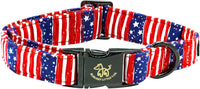 Elegant little tail Fall Dog Collar - American Flag B / X-Small (Pack of 1)