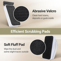 Aquarium Magnet Glass Cleaner, Magnetic Fish Tank Cleaner with Algae Scraper, Double Sided Cleaning Scrubber Brush with Handle, Titanium Blade, Self-Floating, Fit 1/4"-1/2" Thick Glass, Large