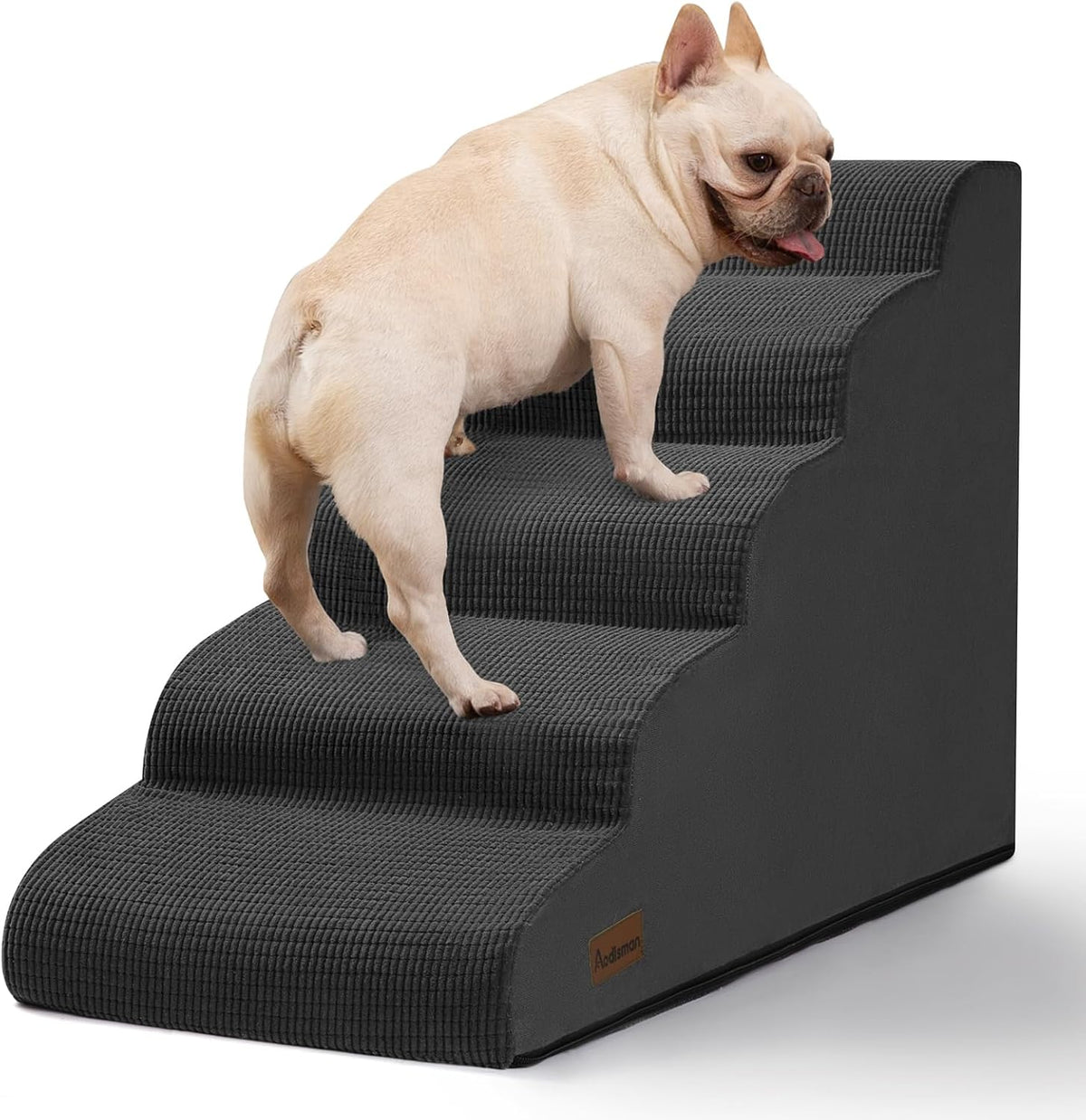 Dog Stairs for Small Dogs and Cats - Black / 5 / Standard 5-Step 22.2"H
