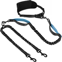 Kytely Hands Free Dog Leash with Zipper Pouch - For 2 Dogs / Medium/Large