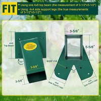 BETOOLL A-Frame 2 Brackets Swing Set Bracket with Mounting Hardware – Fun for Kids & Family - End Brackets(1Pcs-Green) - image 3