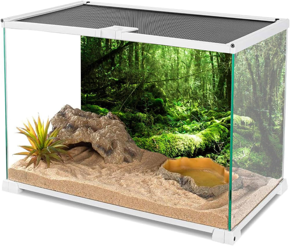 36x24 in Forest Terrarium Backdrop Green Tree Reptile Habitat - 30x12in/75x30cm - image 3