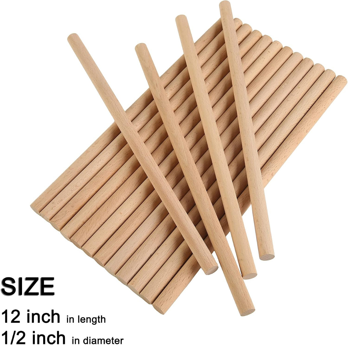 TDOCK 60 pack of wood rhythm lummi sticks for kids in six bright colors - view 6