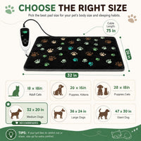 Large Dog Heating Pad 36x24 in with Normally Open Function – Essentials for Dogs - Black / 32 x 20 in - image 2