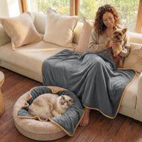 Luciphia Waterproof Pet Blanket - S (40" x28") / Grey+white - image 4