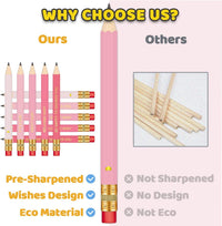 Baby Shower Pencils for Party Games, Neutral - Mixed Pink Girl Style - image 2