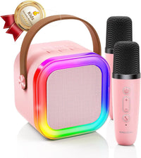 Kinglucky Mini Karaoke Machine for Kids - Pink