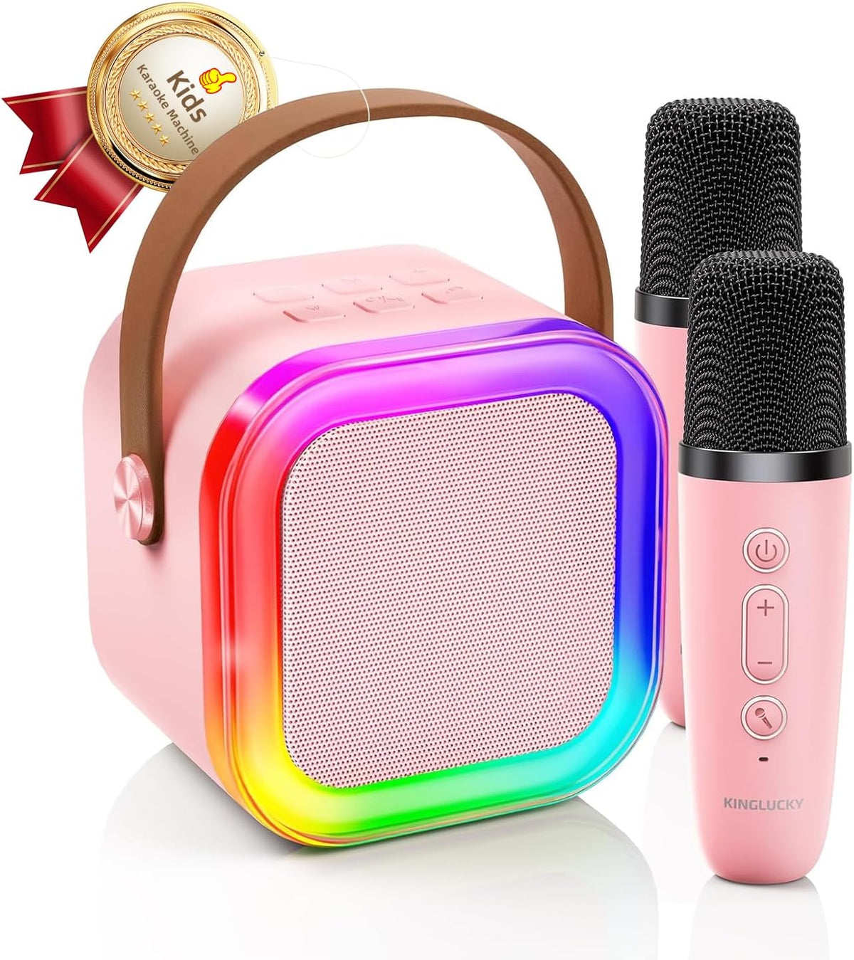 Kinglucky Mini Karaoke Machine for Kids - Pink