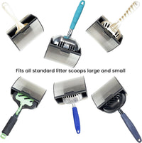 DuraScoop Premium Multicat Cat Litter Scoop, Solid Metal - Caddy - image 3