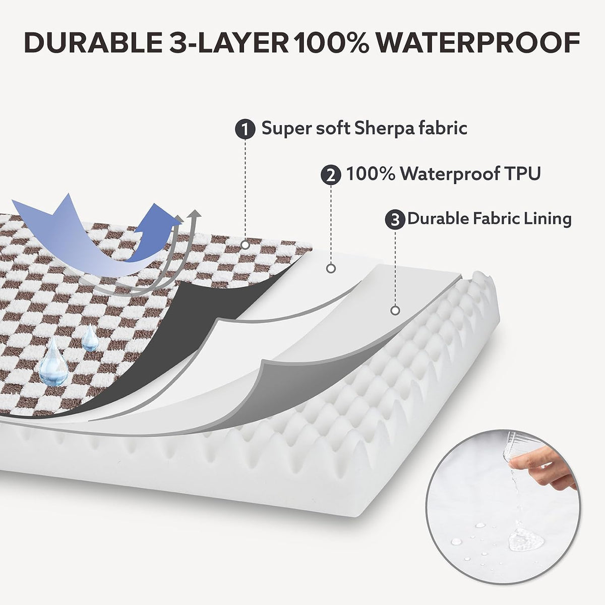 JOEJOY Dog Bed for Large Dogs - XL (47x29) / Coffee - image 4