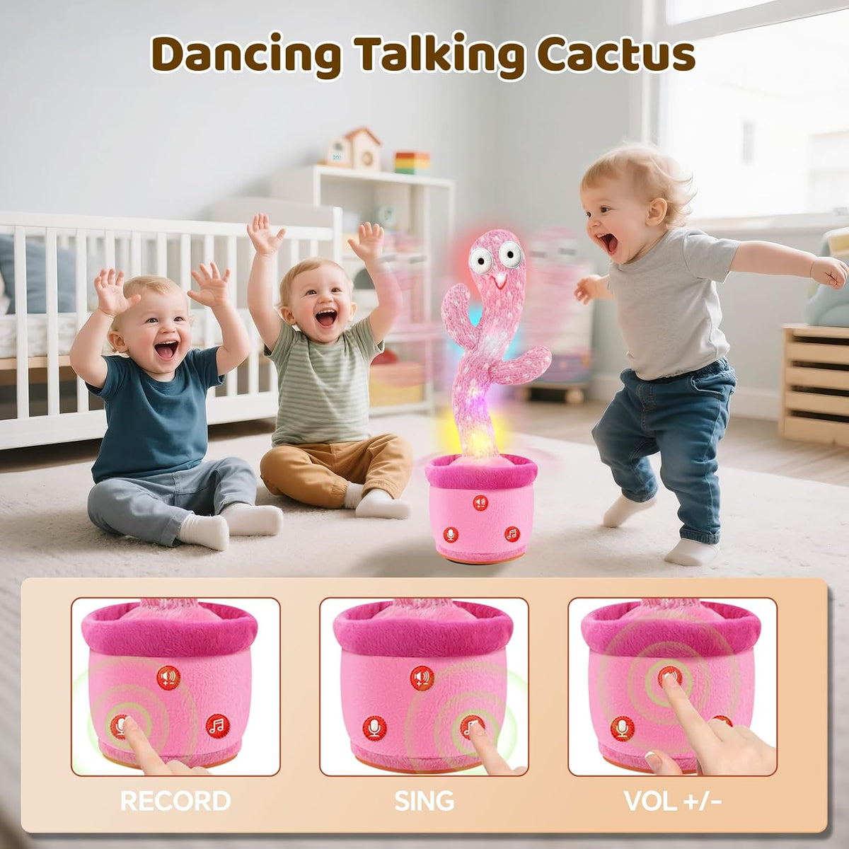 SANJOIN Dancing Talking Cactus Toy - Rechargeable - image 4