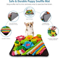 Snuffle Mat for Dogs, 15.4in Felt Wool for Small/Medium Pet Puzzle – Essentials for Dogs - Brown / 15.4"L x 15.4"W - image 2