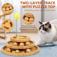 Cat Ball Track Toy, Kitty Toys Roller - Large - Plus - image 3
