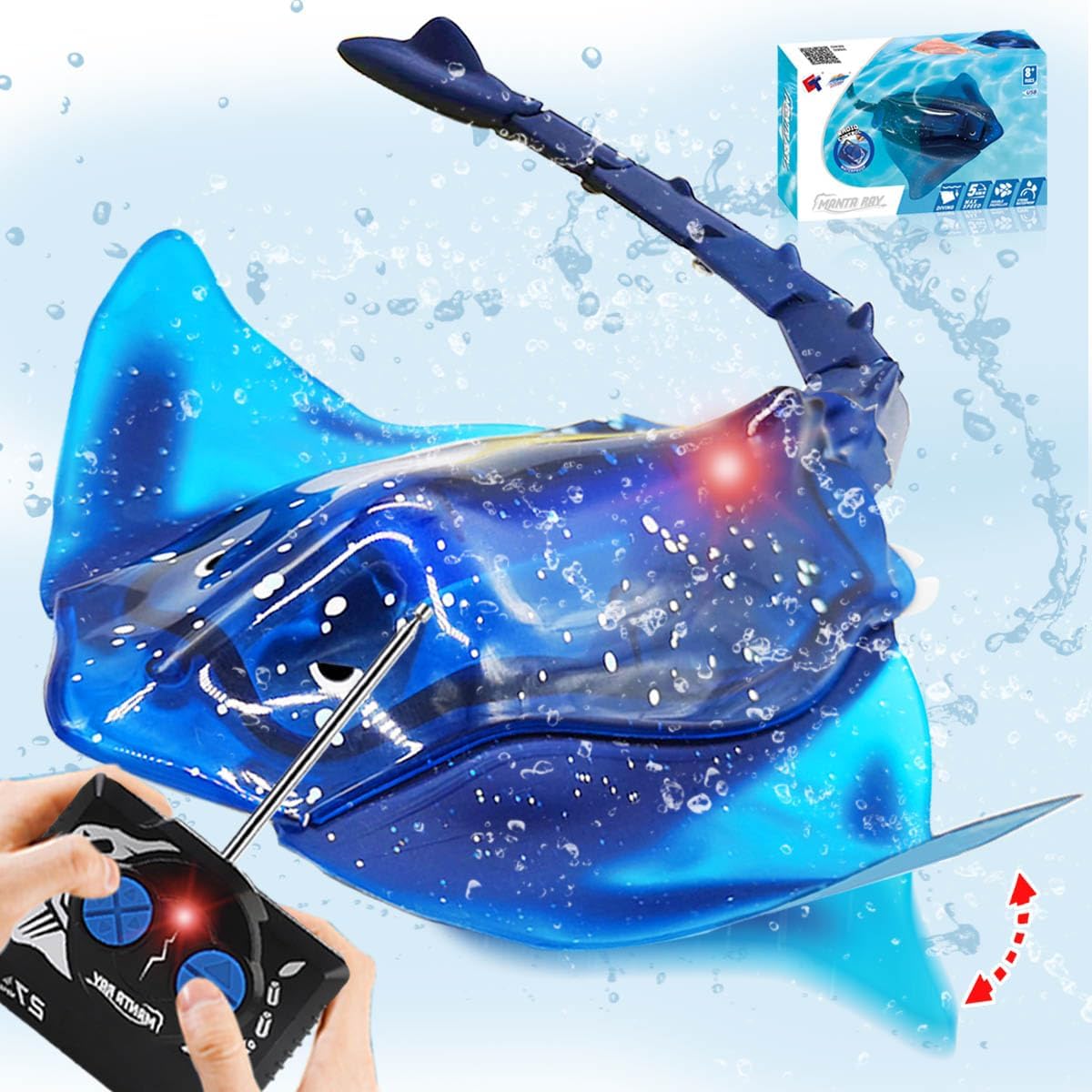 LAFALA remote control diving stingray pool toy with flapping rubber wings - view 3