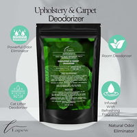 Peppermint Carpet Freshener Powder: Powerful Odor Eliminator for Home, Upholstery Deodorizer, Carpet Deodorizer, Pet Urine, Cat Litter Box - Peppermint Fragrance