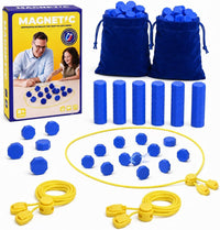 CHORYNLYRA magnetic chess game with 40 yellow stones and adjustable ropes - view 5