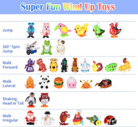 CIUGEO 32 assorted wind-up toys for kids including frog, penguin, panda and Santa figures - view 3