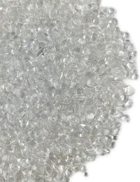 Lustering Decorative Round Glass Beads - Glass Marbles & Pebbles, Clear/Transparent 3-6mm, 1-Pound for Fire Pit Crafts, Resin Art, Vase Filler, Fish Tank & Aquarium Decoration