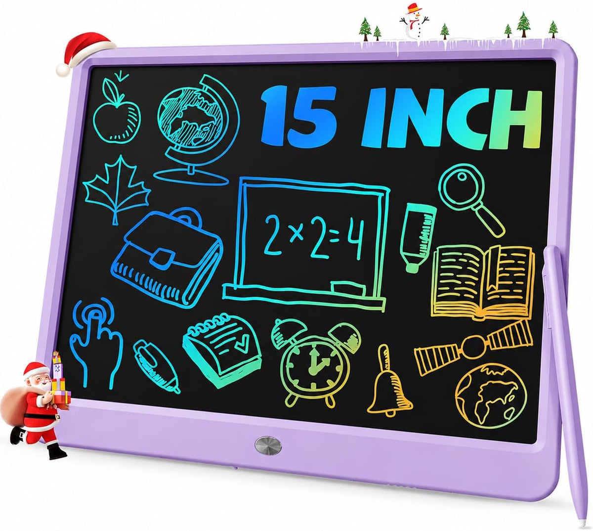 TEKFUN 15" LCD Writing Tablet for Kids - Purple / 15 Inch