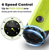 Casfuy 6-Speed Dog Nail Grinder - Green - image 2