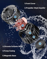 Pawfly 3400 GPH Wave Maker for Aquarium, DC 24V 20W Aquarium Powerhead with LED Controller, Quiet Submersible Wavemaker, Water Circulation Pump for 50-450 Gallon Freshwater Saltwater Tank