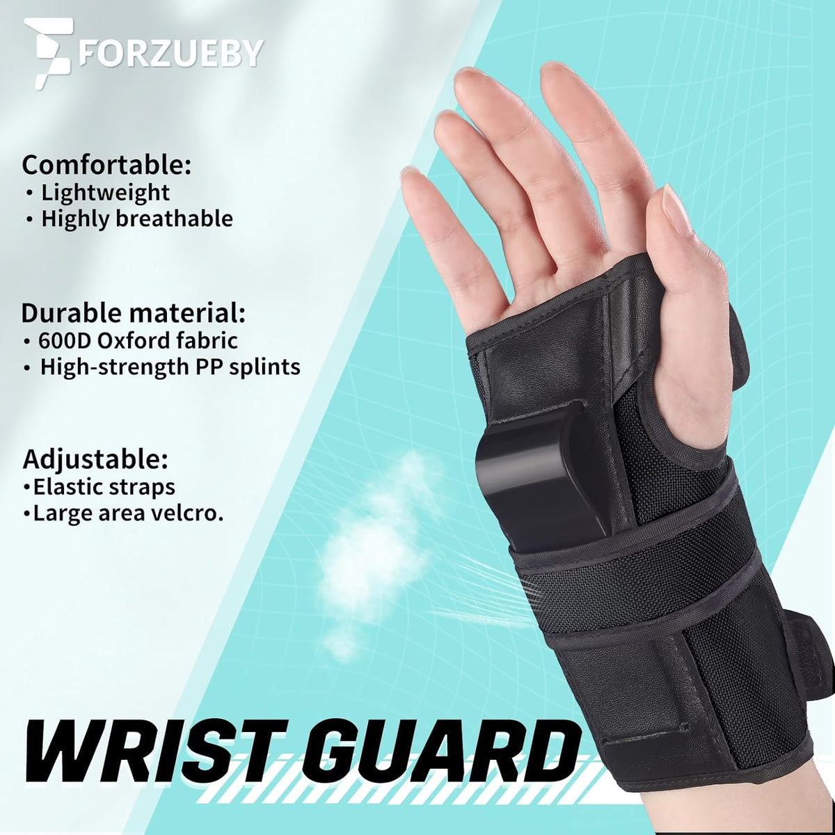 Forzueby Adult&Kids Wrist Guards 1 Pair Sports Protective Wrist Pads – Fun for Kids & Family - Large (155-242 lbs) - image 3