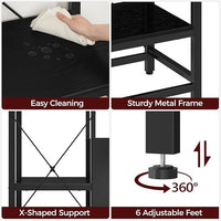 20-37 Gallon Fish Tank Stand, Aquarium Stand with Power Outlet and Storage Cabinet, Heavy Duty Tank Stand Suitable for Turtle Tank, Reptile Terrarium, for Home Office, Black FTHB40E01
