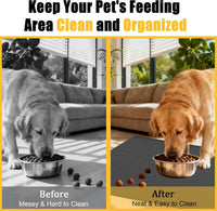 51.2"x25.6" Largest Dog Food Mat - Dark Gray / 31.8"L x 23.8"W - image 3