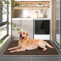Large Dog Bed Soft Dog Crate Pad Mat 42 in Non-Slip Bottom Washable - 42.0"L x 28.0"W x 1.2"Th / Dark Brown - image 4