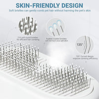 Pet Steam Brush for Dogs & Cats with Pet Conditioner, 4 in 1 Spray Hair Removal Comb for Shedding & Grooming, Self Cleaning Water Brush for Long & Short Haired Pets