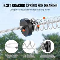 VEVOR 60 ft backyard zipline kit with stainless steel spring brake and seat - view 4