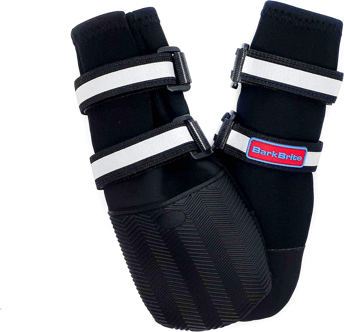 All Weather Neoprene Paw Protector Dog Boots with Reflective Straps - Black / XL - image 2