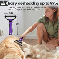 Dog Slicker Brush for Dogs Grooming Kit 5PCS Long Haired Doodles – Essentials for Dogs - Purple - image 4