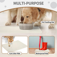Non-Slip Waterproof Pet Feeding Mat - Medium, 20 x 12 Inch / Craie White - image 4