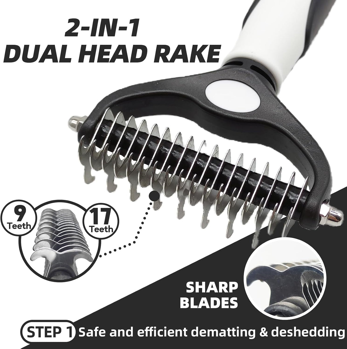 Pet Grooming Kit, Slicker Brush - A-Black - image 2