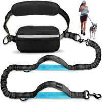 Uppetly Hands Free Dog Running Leash with Waist Belt - 1 dog/Blue / Large