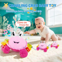 Musical Crawling Crab Baby Toy - Pink - image 3