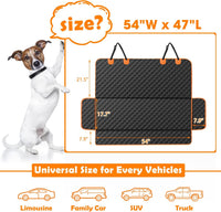 MIXJOY Dog Car Seat Cover - Black / 53"W x 47"L - image 2