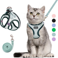 Cat Harness and Leash Set - XS (Chest:12''-13'') / Light Green