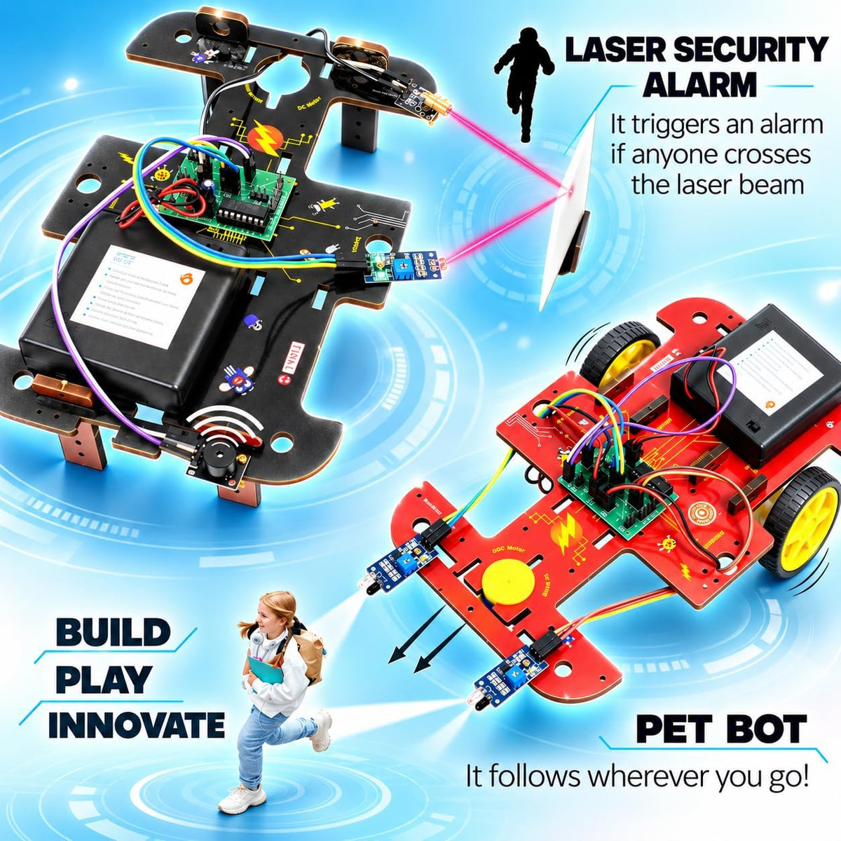 Butterfly EduFields 10in1 STEM Electronics Robotics Kit for Kids Ages - Robotic Kit For Kids - image 3