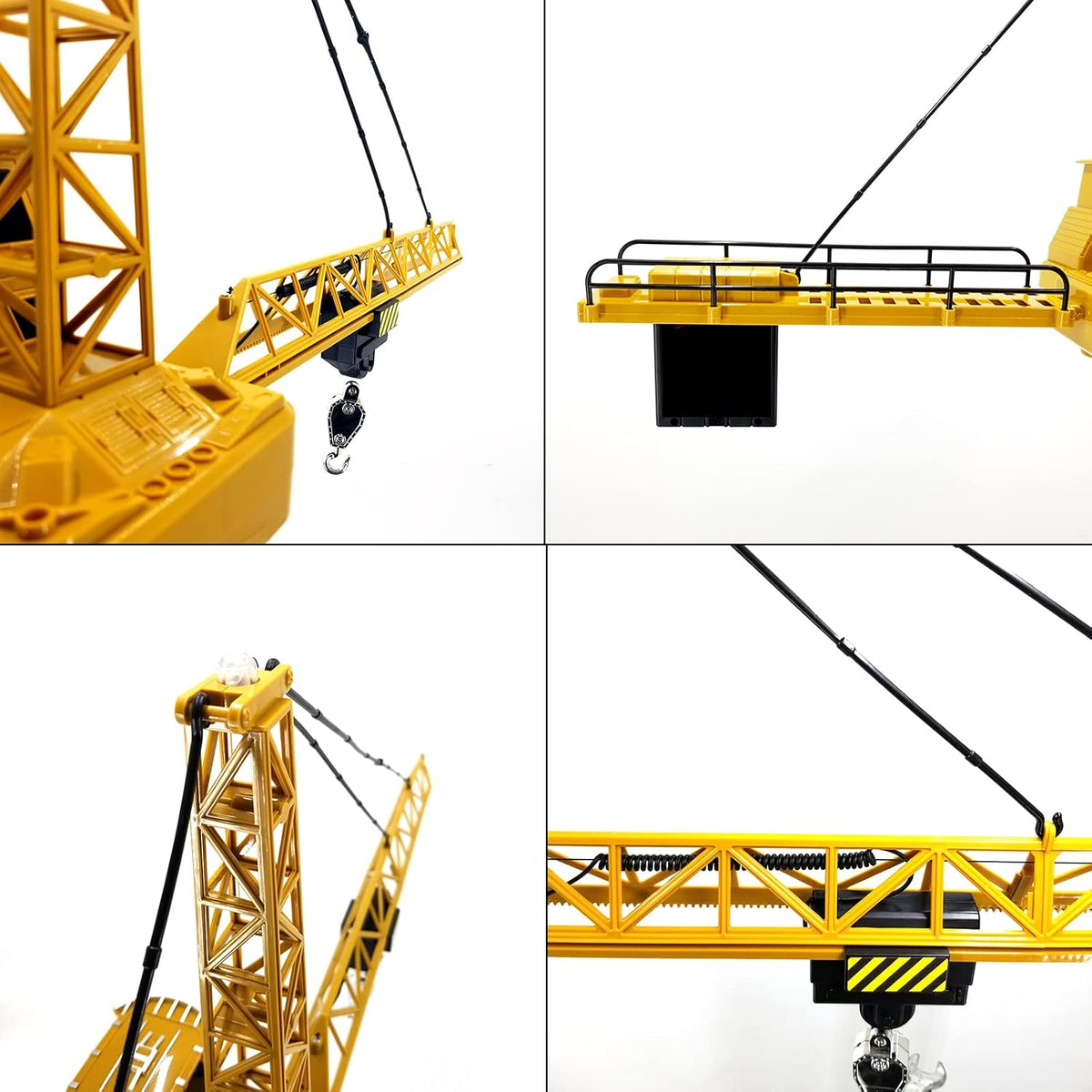 KNACKTOYZ 6 channel remote control tower crane toy with LED lights, adjustable to 50.4 inches - view 3