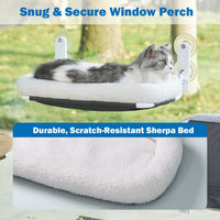 Zakkart Foldable Cat Hammock for Window – Essentials for Cats - White Bolster Bed / Medium - image 4