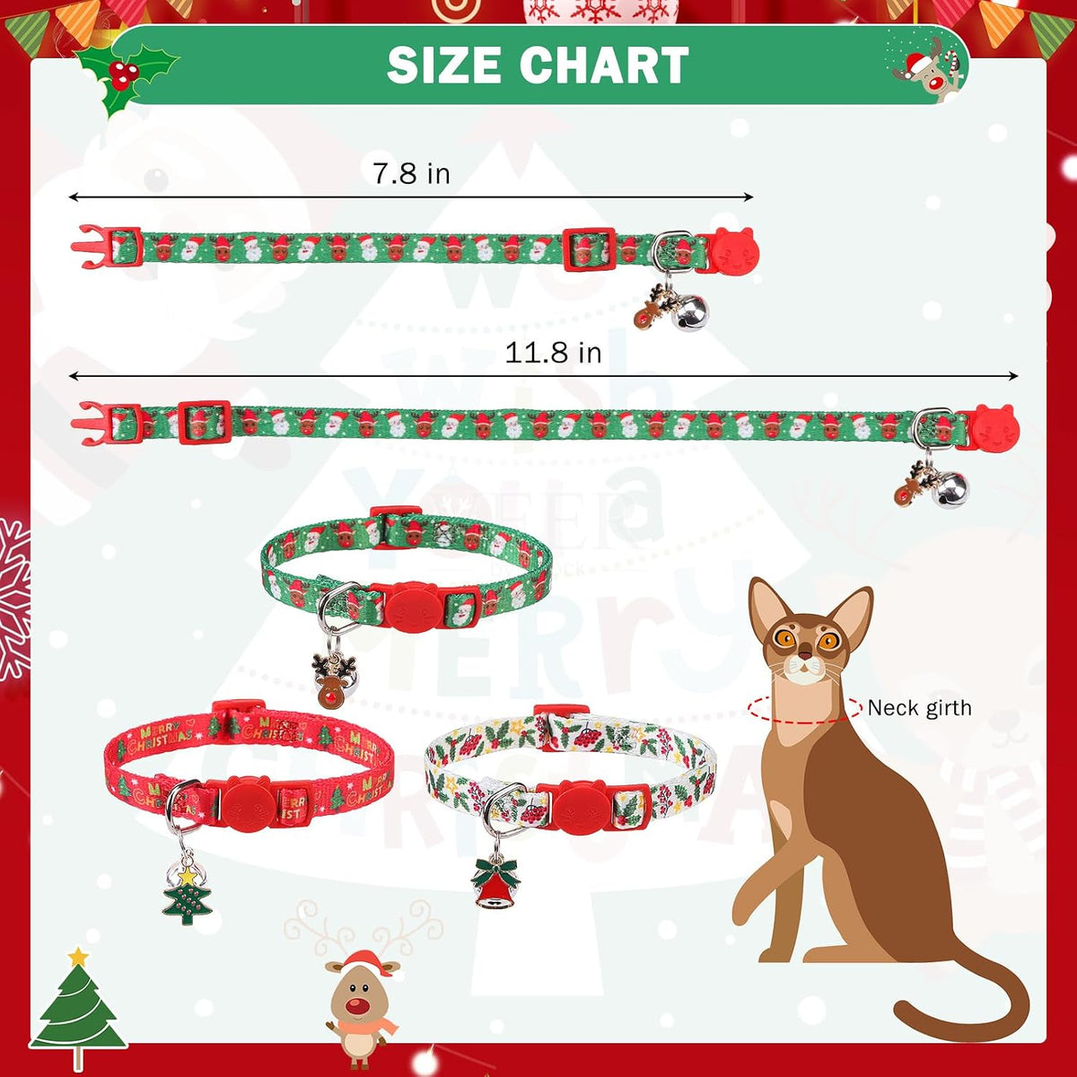 Breakaway Cat Collars with Bell - Christmas - image 4