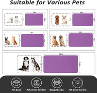 HotLive Dog Food Mat, Absorbent Cat Mat for Food and Water - Purple / 34"L x 18"W - image 4
