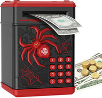 Spider Fingerprint Piggy Bank - Black